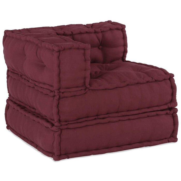 Modulärer Sitzhocker, Rot, 70x70x54 cm, Baumwolle - 35% Rabatt