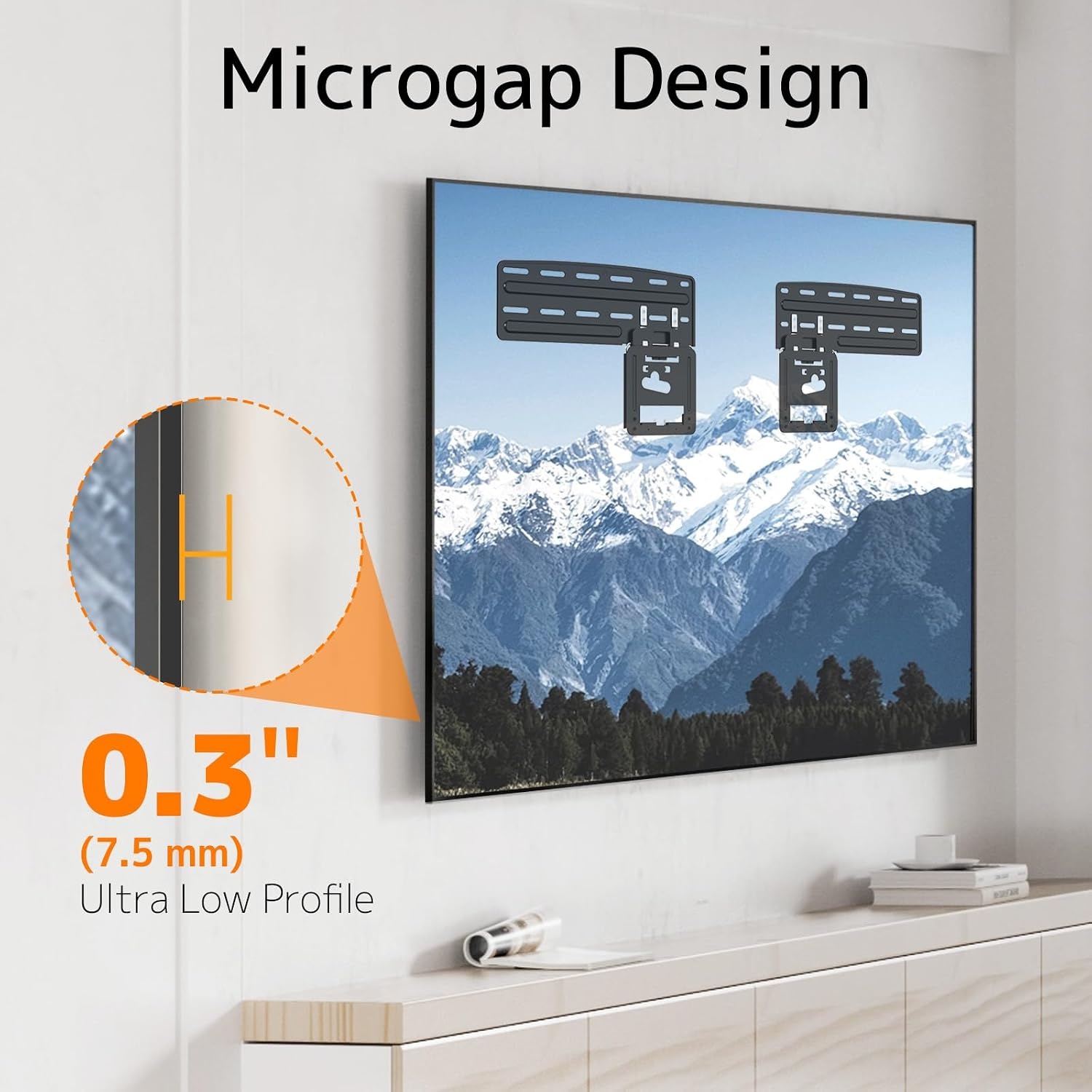 Ultraflache TV-Wandhalterung für Samsung 43-85 Zoll - 33% Rabatt