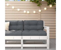 Vidaxl Garten-Ecksofa aus Kiefernholz, weiß, 62x66x70,5 cm - 46% Rabatt