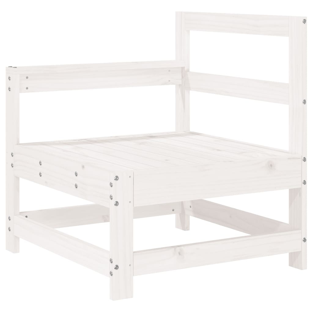 Garten-Ecksofa aus massivem Kiefernholz weiß - 34% Rabatt