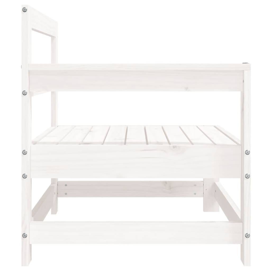 Garten-Ecksofa aus massivem Kiefernholz weiß - 34% Rabatt