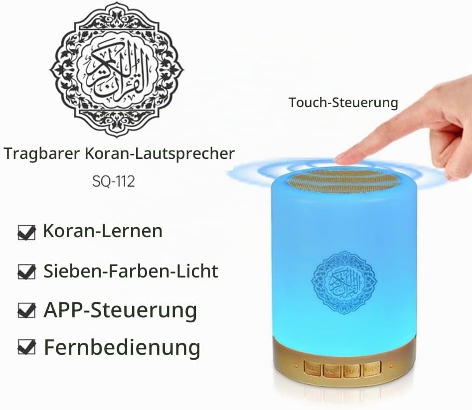 Koran-Lautsprecher mit Nachtlicht & Touch-Steuerung - 31% Rabatt