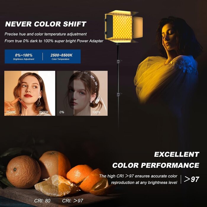 RGB Videoleuchten 2er-Set mit Stativen & 34% Rabatt für Content Creator