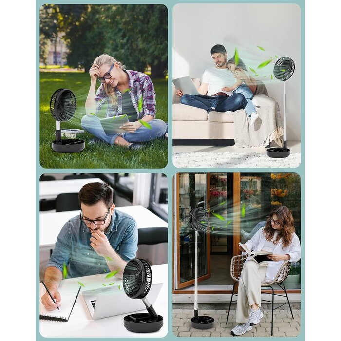Faltbarer 7,7 Zoll Standventilator - Kabellos & Leise - 32% Rabatt