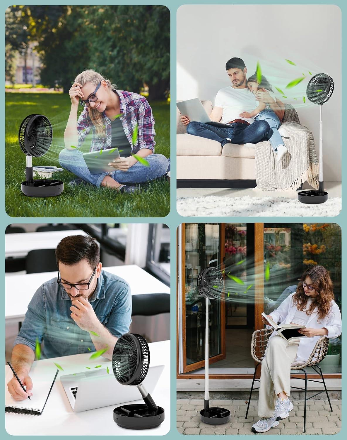 Faltbarer 7,7 Zoll Standventilator - Kabellos & Leise - 32% Rabatt
