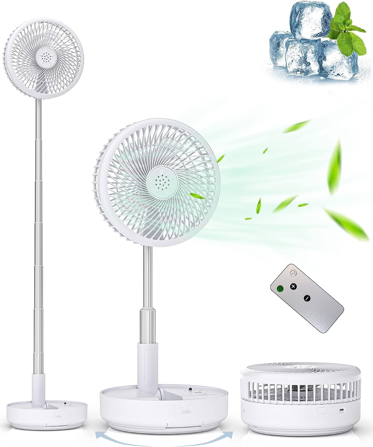 Faltbarer 7,7 Zoll Standventilator - Kabellos & Leise - 32% Rabatt