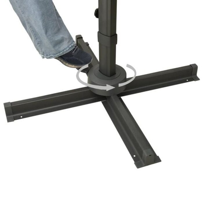 Ampelschirm 300x300 cm Anthrazit - 35% Rabatt - Ausgepackt