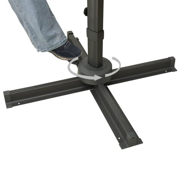 Ampelschirm 300x300 cm Anthrazit - 35% Rabatt - Ausgepackt