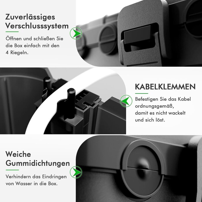 Wetterfeste Kabelbox IP54, 32x22x13 cm - 31% Rabatt
