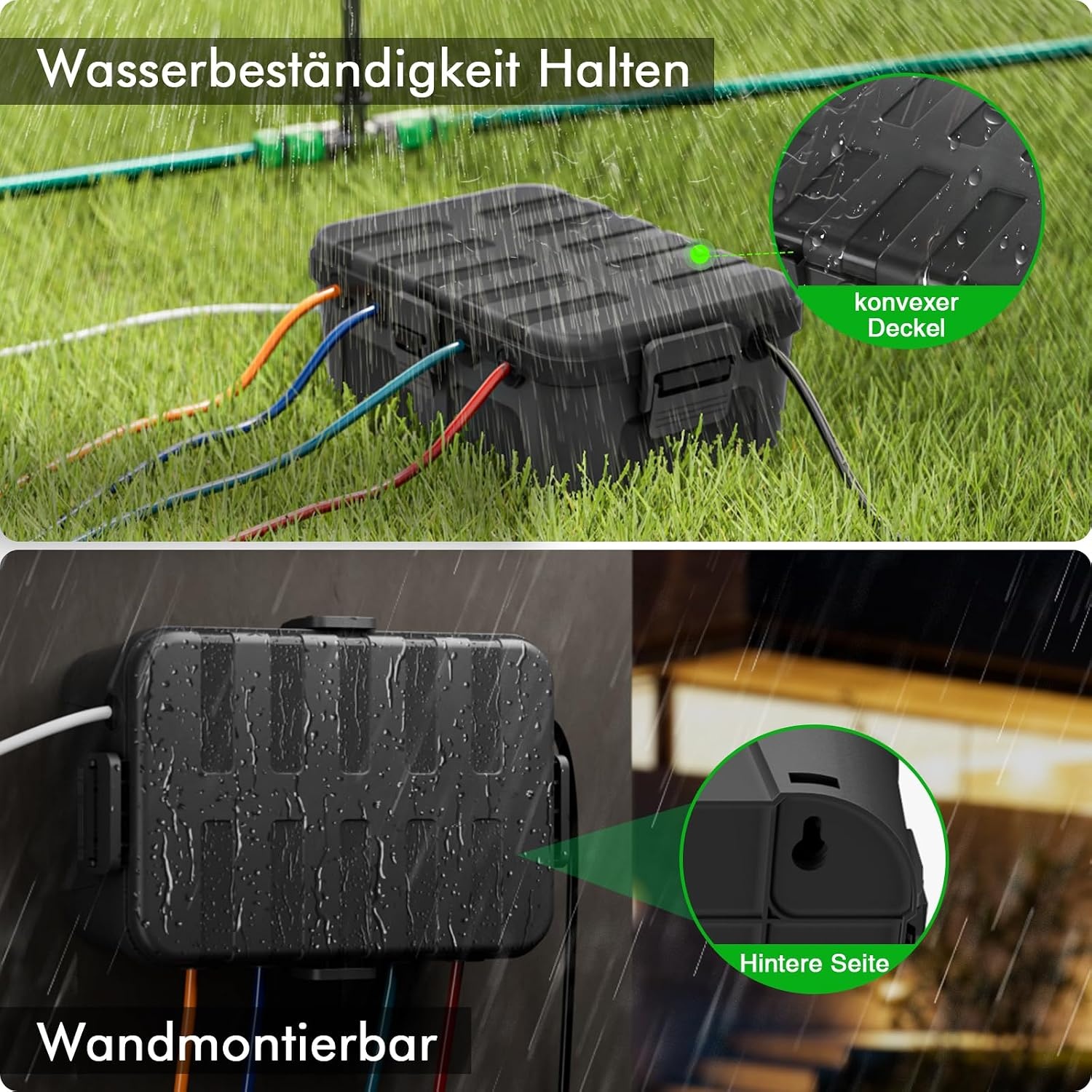 Wetterfeste Kabelbox IP54, 32x22x13 cm - 31% Rabatt