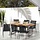 6er Set Gartenstühle Stahl Textilene Schwarz - 35% Rabatt