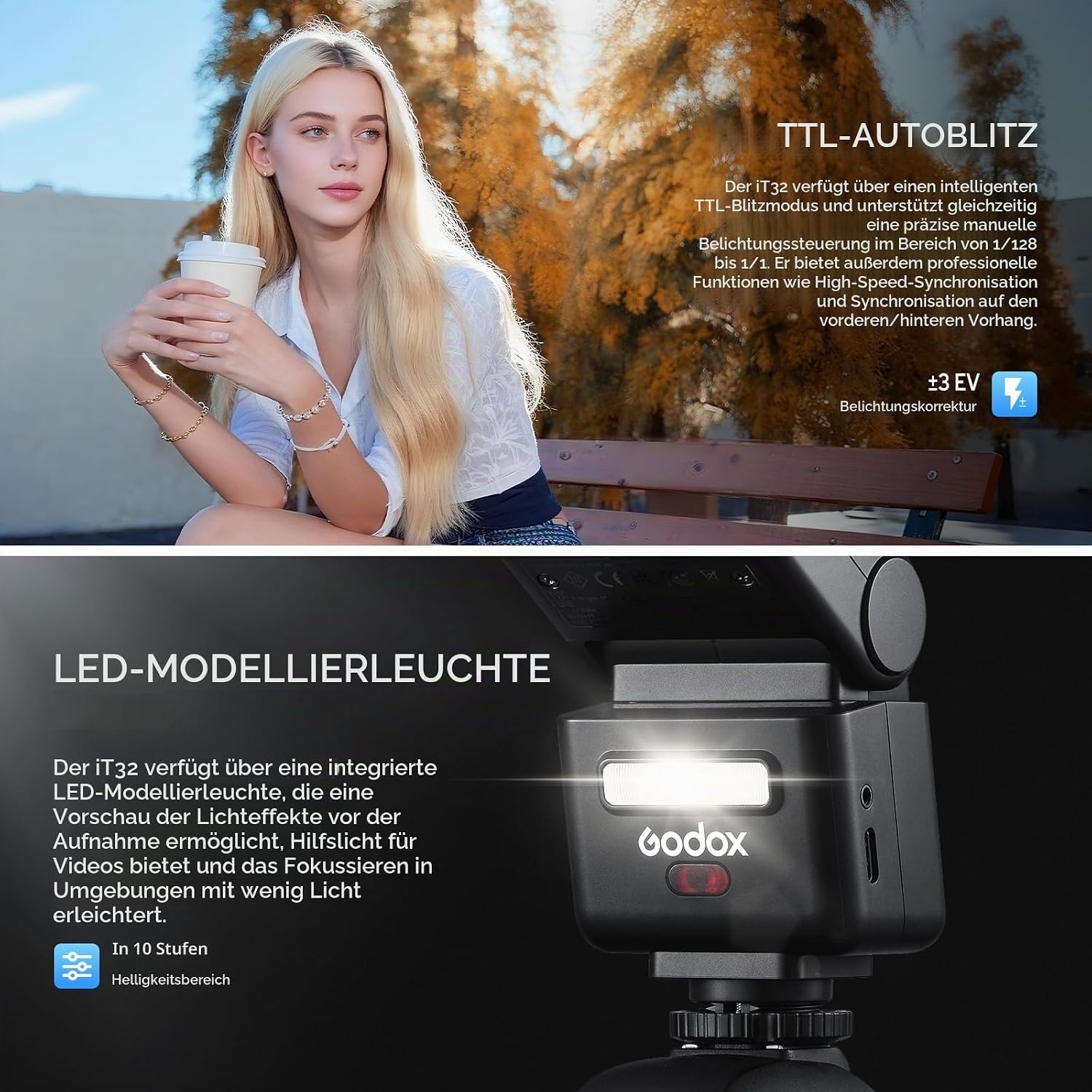 Profi Kamera-Blitz für Nikon - TTL & HSS - 34% Rabatt