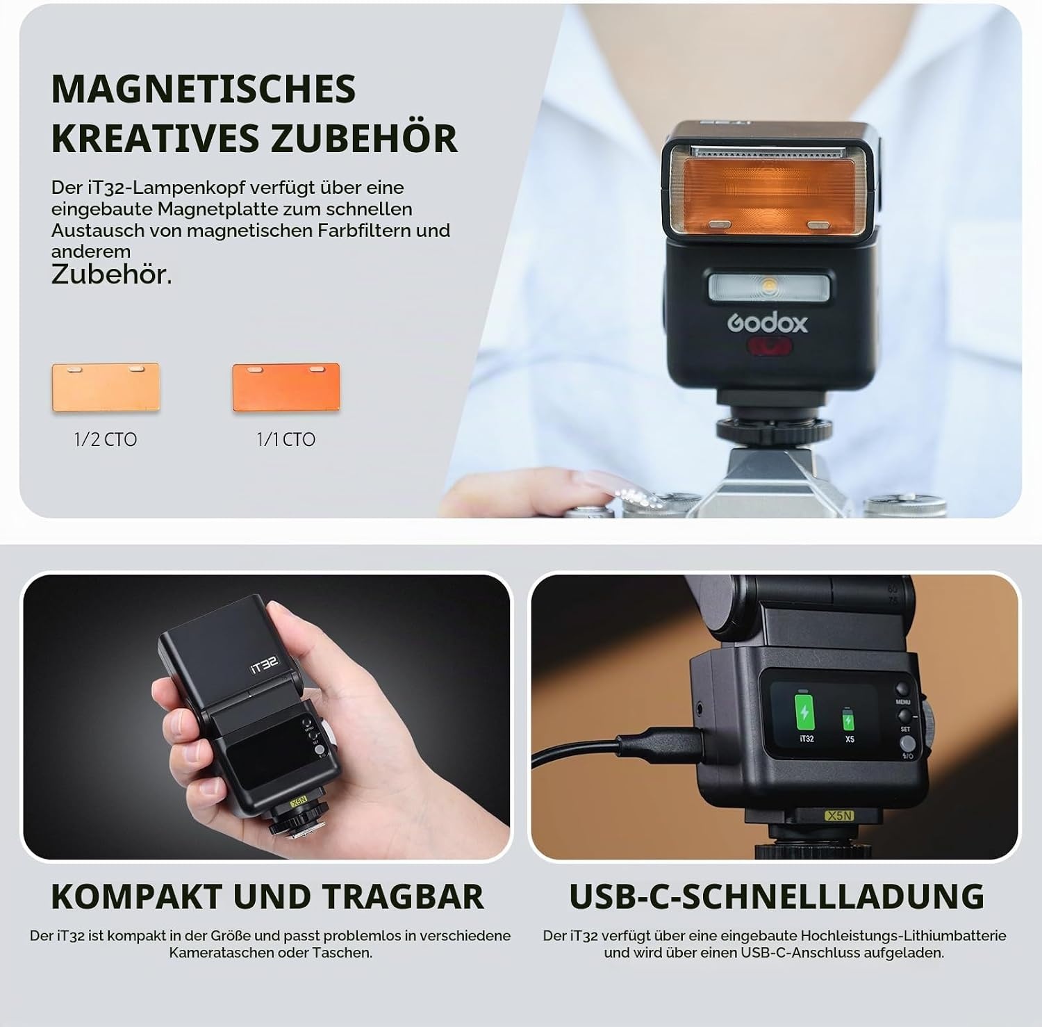 Profi Kamera-Blitz für Nikon - TTL & HSS - 34% Rabatt