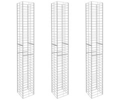 Vidaxl Gabionen-Set 3-tlg. 25x25x197 cm - verzinkter Stahl - 56% Rabatt