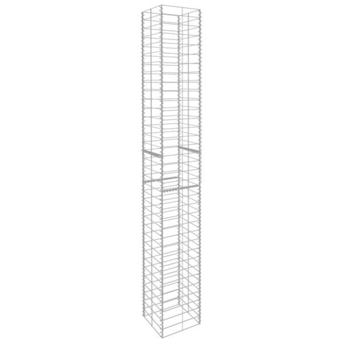 3-teiliges Gabionen-Set 25x25x197 cm - verzinkt - 33% Rabatt