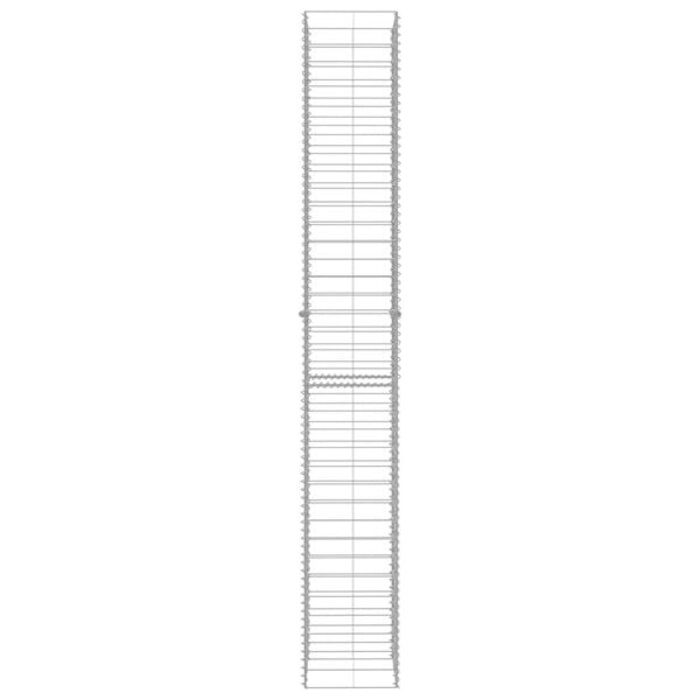 3-teiliges Gabionen-Set 25x25x197 cm - verzinkt - 33% Rabatt