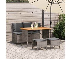 Vidaxl 4-teiliges Gartenmöbel-Set Grau - 52% Rabatt - Ausgepackt & Neuwertig