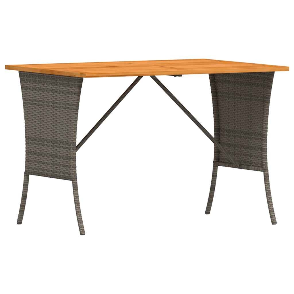4-tlg. Gartenmöbel-Set Akazie & Rattan Grau - 35% Rabatt