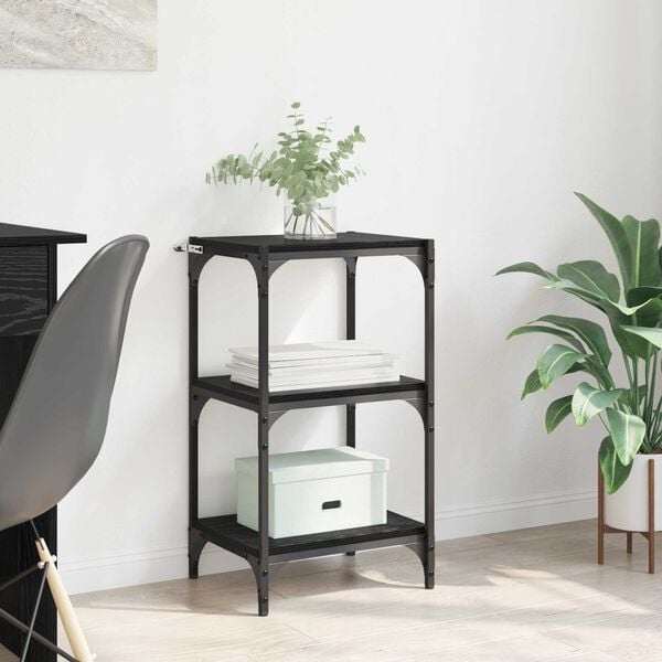Bücherregal Eiche Schwarz 40x33x70,5cm - 32% Rabatt