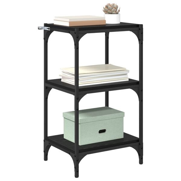 Bücherregal Eiche Schwarz 40x33x70,5cm - 32% Rabatt