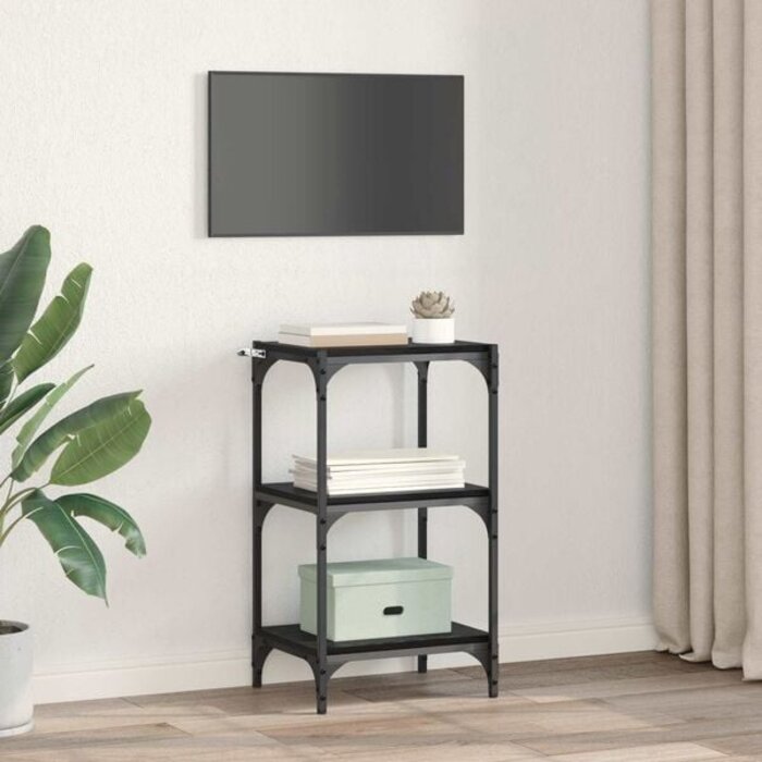Bücherregal Eiche Schwarz 40x33x70,5cm - 32% Rabatt