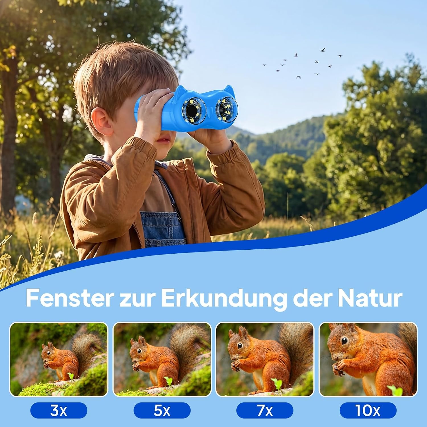 2-in-1 Kindermikroskop & Teleskop 4K - Blau - 31% Rabatt