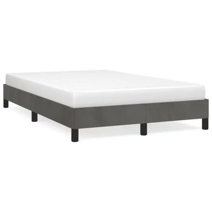 Samt Bettgestell 120x190 cm Dunkelgrau - 34% Rabatt - Outlet