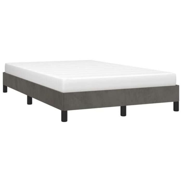 Samt Bettgestell 120x190 cm Dunkelgrau - 34% Rabatt - Outlet