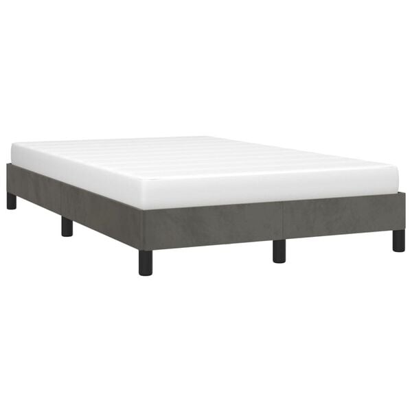 Samt Bettgestell 120x190 cm Dunkelgrau - 34% Rabatt - Outlet