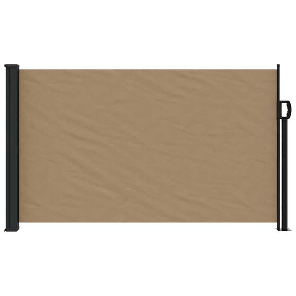 Ausziehbare Seitenmarkise 120x500 cm Taupe - 34% Rabatt