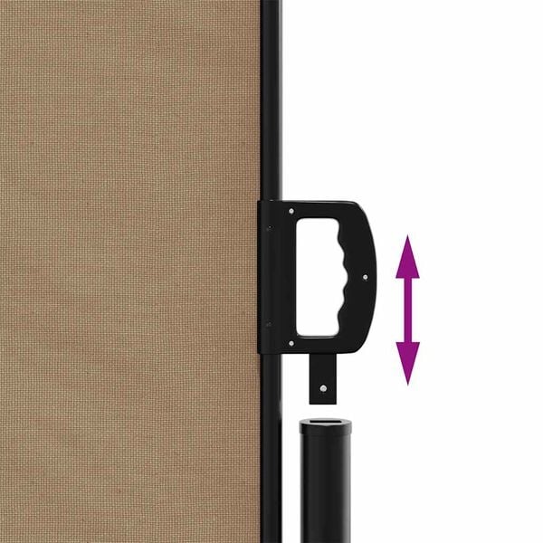 Ausziehbare Seitenmarkise 120x500 cm Taupe - 34% Rabatt