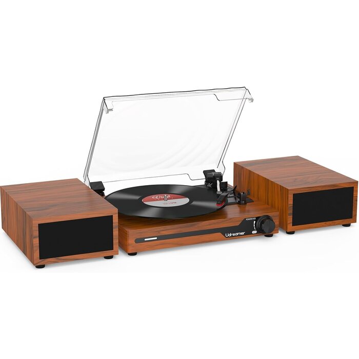 Vintage Plattenspieler mit Bluetooth & 20W Lautsprechern - 34% Rabatt