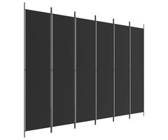 Vidaxl Raumteiler 6 Paneele 300x220 cm Schwarz - 61% Rabatt