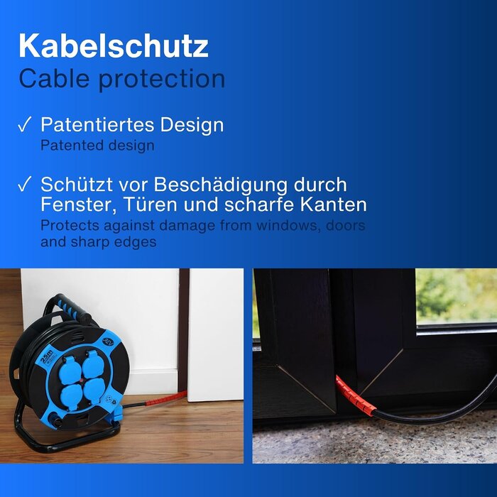 Kabeltrommel 25m IP44 - 4 Steckdosen - 33% Rabatt auf Rückläufer