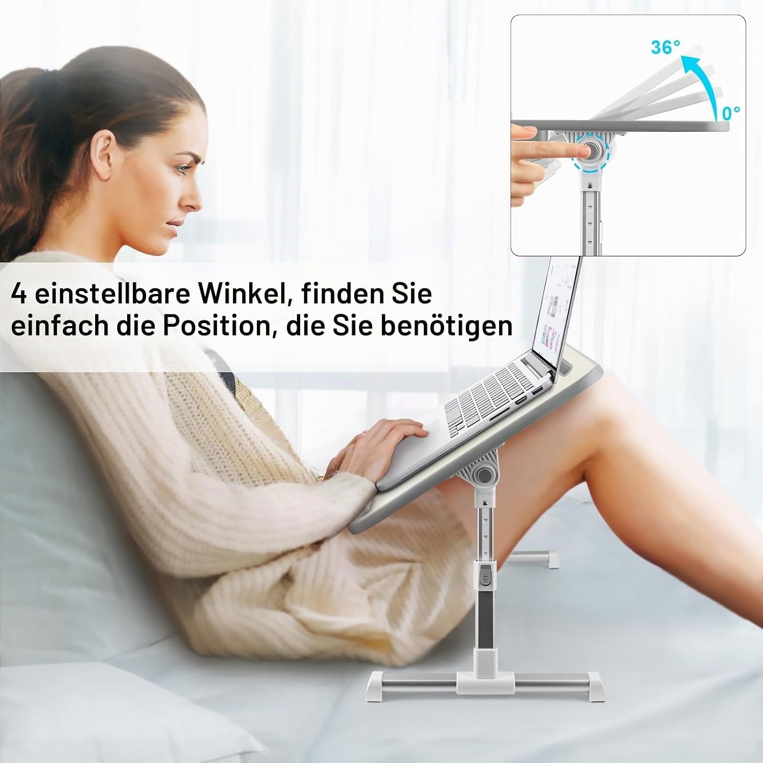 Klappbarer Laptoptisch Hellgrün 53x30cm - 32% Rabatt