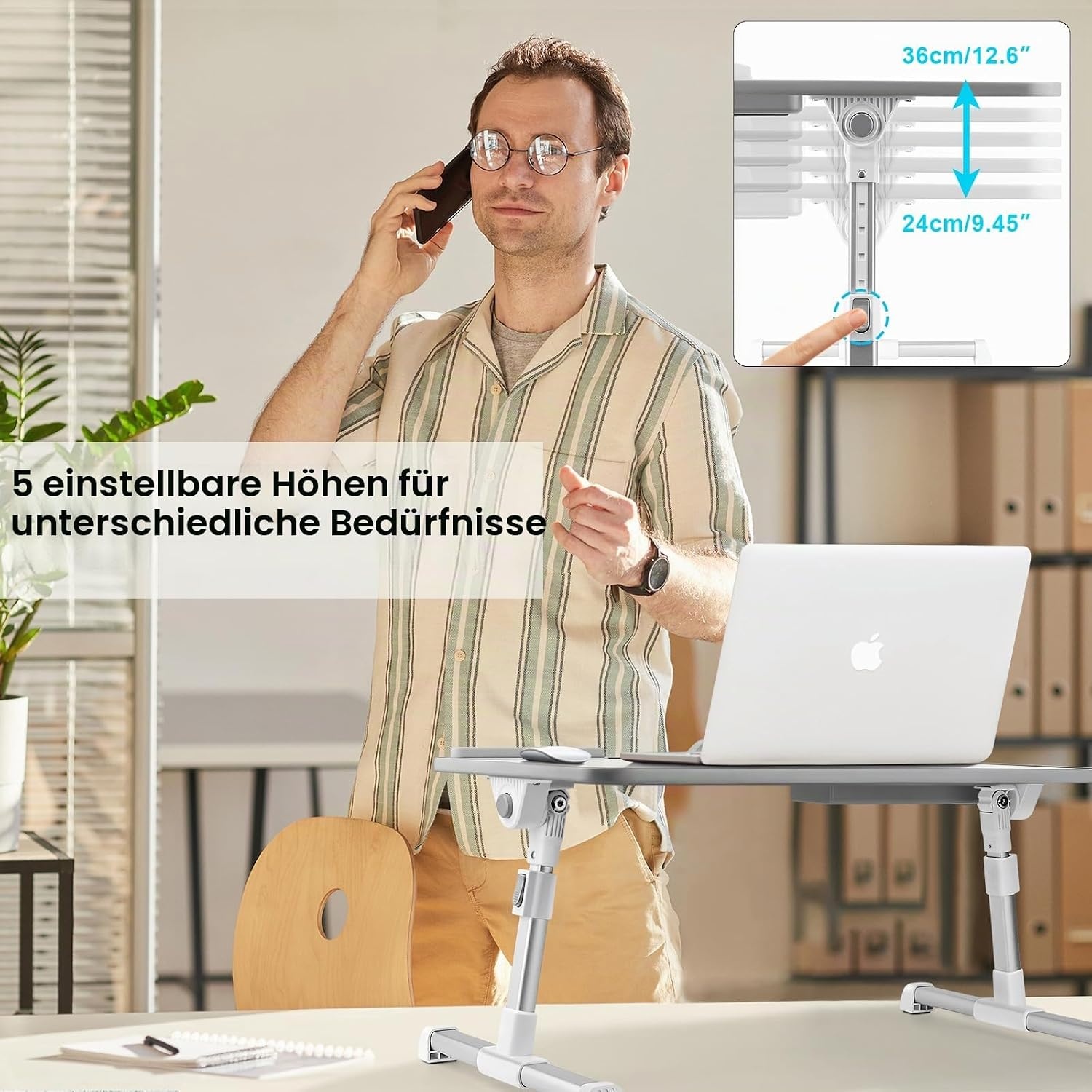 Klappbarer Laptoptisch Hellgrün 53x30cm - 32% Rabatt