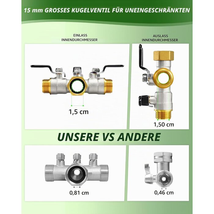 3-Wege-Wasserverteiler 3/4 Zoll - 32% Rabatt - Gartenbewässerung