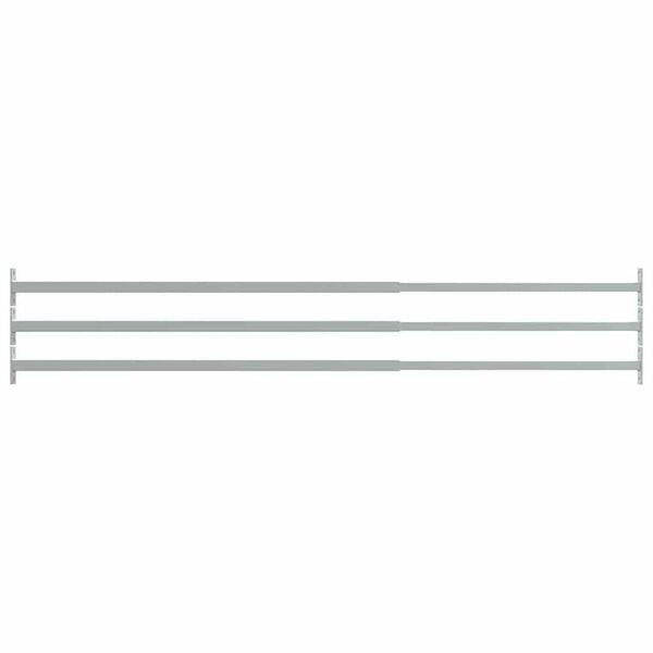 3er Set Fenster-Sicherheitsstangen, 710-1200 mm, 31% Rabatt, Silber
