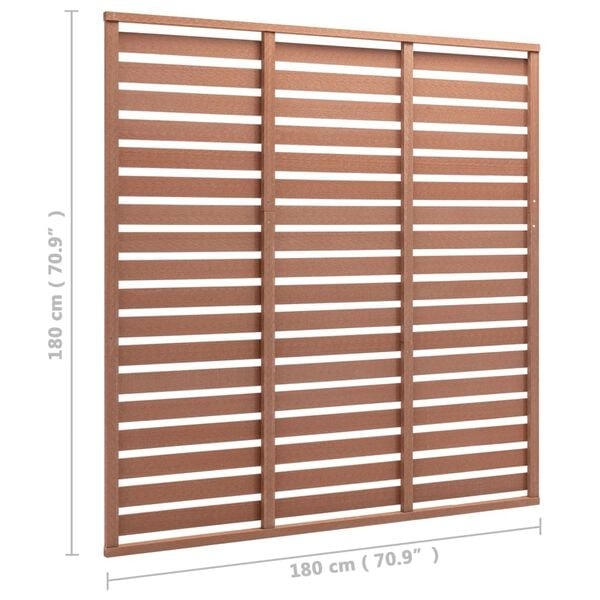 WPC Sichtschutzzaun 180x180 cm Braun - 35% Rabatt