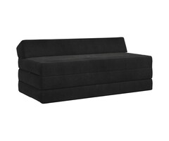 Vidaxl Klappbares Schlafsofa 120 x 60 cm Schwarz - 52% Rabatt