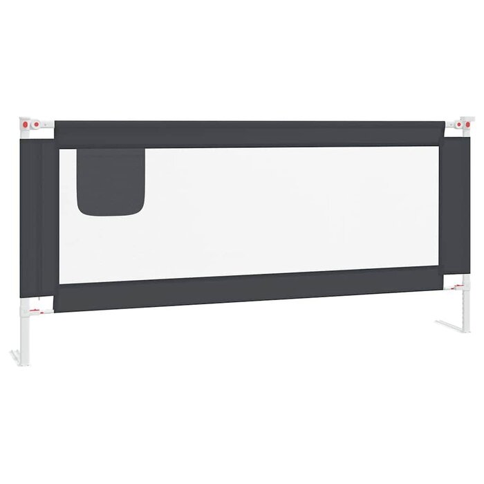 Bettgitter für Kleinkinder 200x25 cm, dunkelgrau - 33% Rabatt