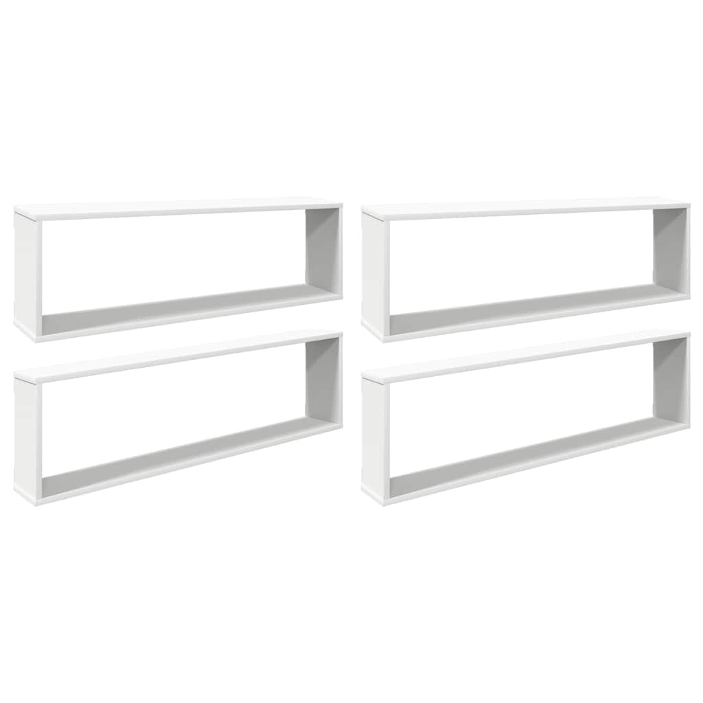 Wandregal 4er Set Würfel Weiß 100x15x30cm - 34% Rabatt