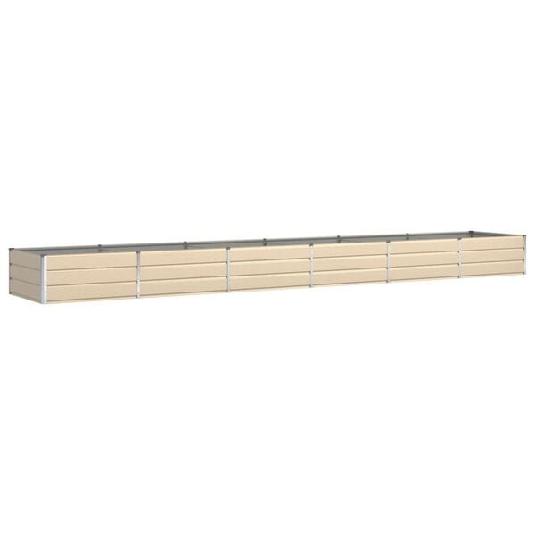 Großer Pflanzkübel Elfenbein 580x100x45cm Stahl verzinkt - 34% Rabatt