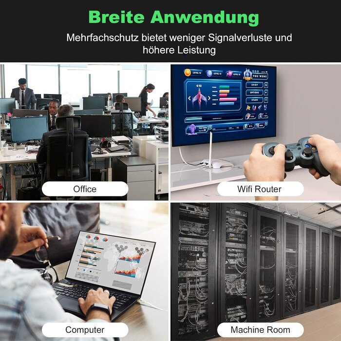 Cat 6 Ethernetkabel 30m Weiß - 30% Rabatt