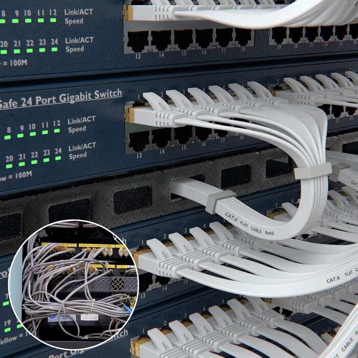 Cat 6 Ethernetkabel 30m Weiß - 30% Rabatt