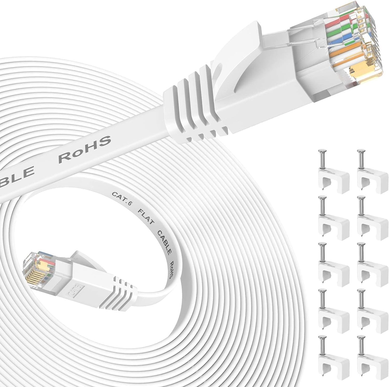 Cat 6 Ethernetkabel 30m Weiß - 30% Rabatt