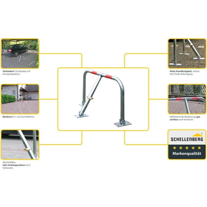 Manueller Parkbügel, klappbar - 76x42x6 cm - 32% Rabatt