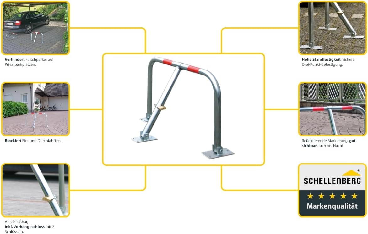 Manueller Parkbügel, klappbar - 76x42x6 cm - 32% Rabatt