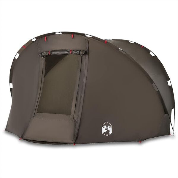 Großes 5-Personen Anglerzelt, Braun, 307x290cm - 34% Rabatt