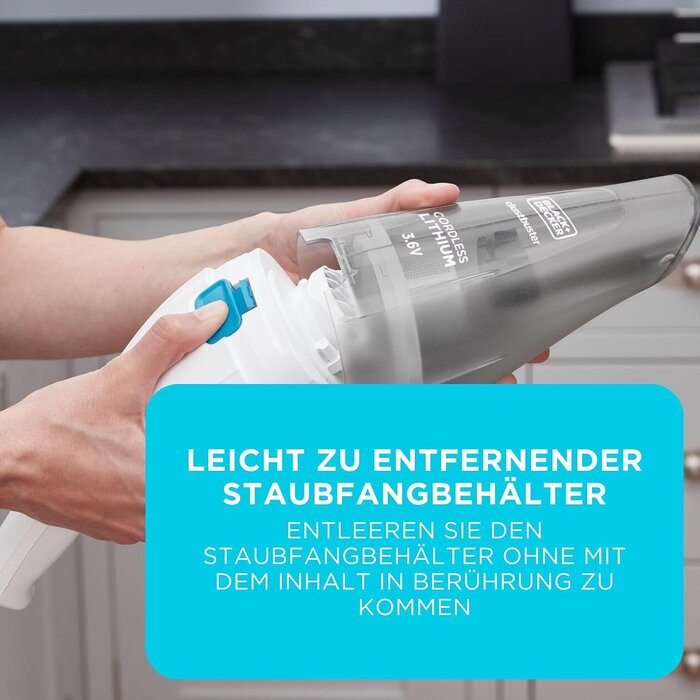 Kompakter Handstaubsauger - beutellos - 31% Rabatt - Weiß